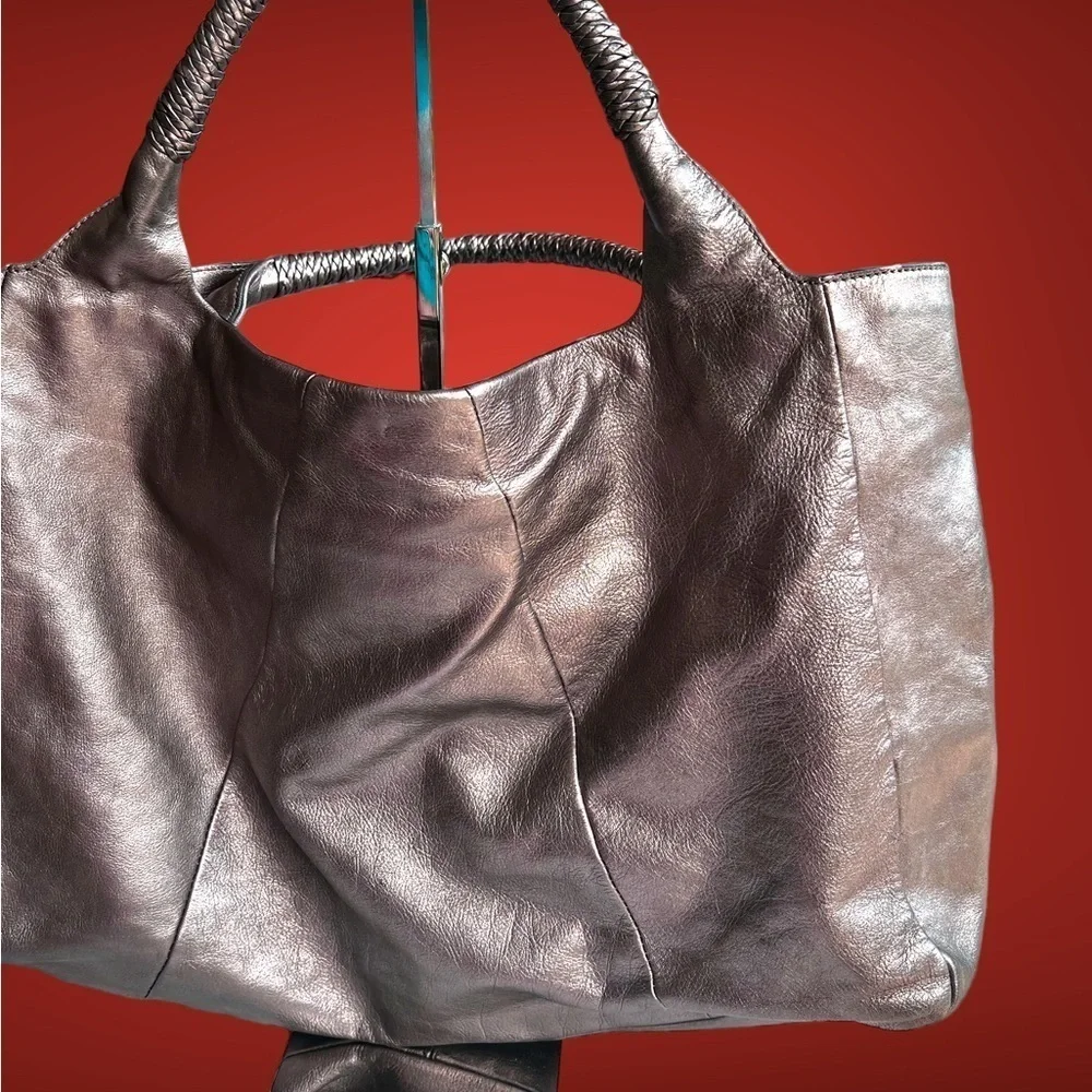 Large Platinum Ferragamo Tote